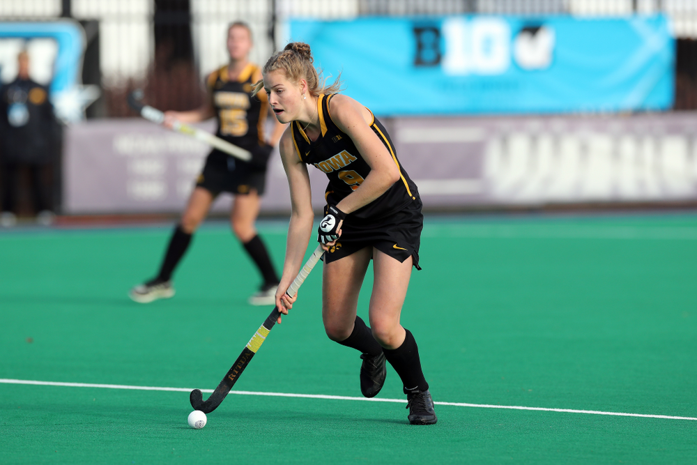 Iowa Hawkeyes Sofie Stribos (9) against Penn State in the 2019 Big Ten Field Hockey Tournament Championship Game Sunday, November 10, 2019 in State College. (Brian Ray/hawkeyesports.com)