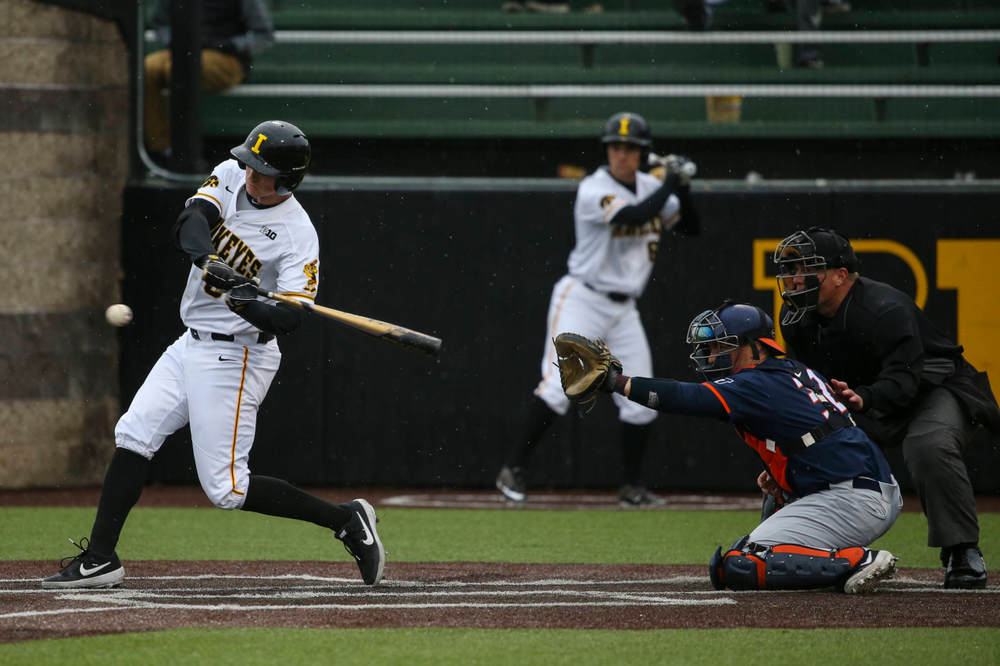 Iowa pitcher Trenton Wallace at game 1 vs Illinois on Friday, March 29, 2019 at Duane Banks Field. (Lily Smith/hawkeyesports.com)