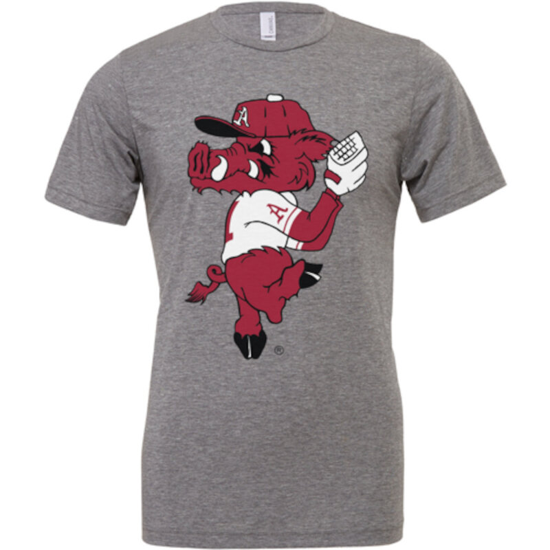 Official Arkansas Razorbacks Pitching Ribby Triblend Short Sleeve T Shirt Arkansas Razorbacks Athletics Shop Arkansas Razorbacks Store Shop University Of Arkansas Apparel Gear Gifts Clothing