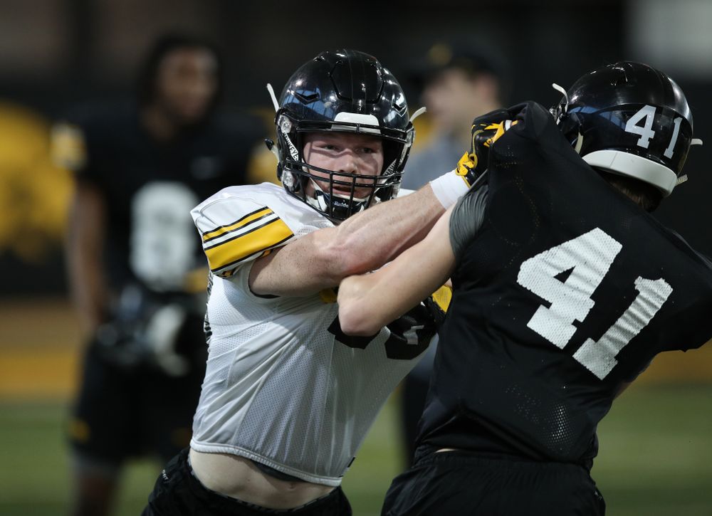 Iowa Hawkeyes defensive back Jack Koerner (28) during preparation for the 2019 Outback Bowl Monday, December 17, 2018 at the Hansen Football Performance Center. (Brian Ray/hawkeyesports.com)