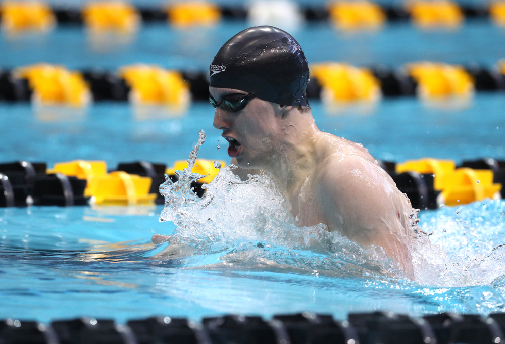 Iowa's Dolan Craine competes in the 400-yard IM on the third day at the 2019 Big Ten Swimming and Diving Championships Thursday, February 28, 2019 at the Campus Wellness and Recreation Center. (Brian Ray/hawkeyesports.com)