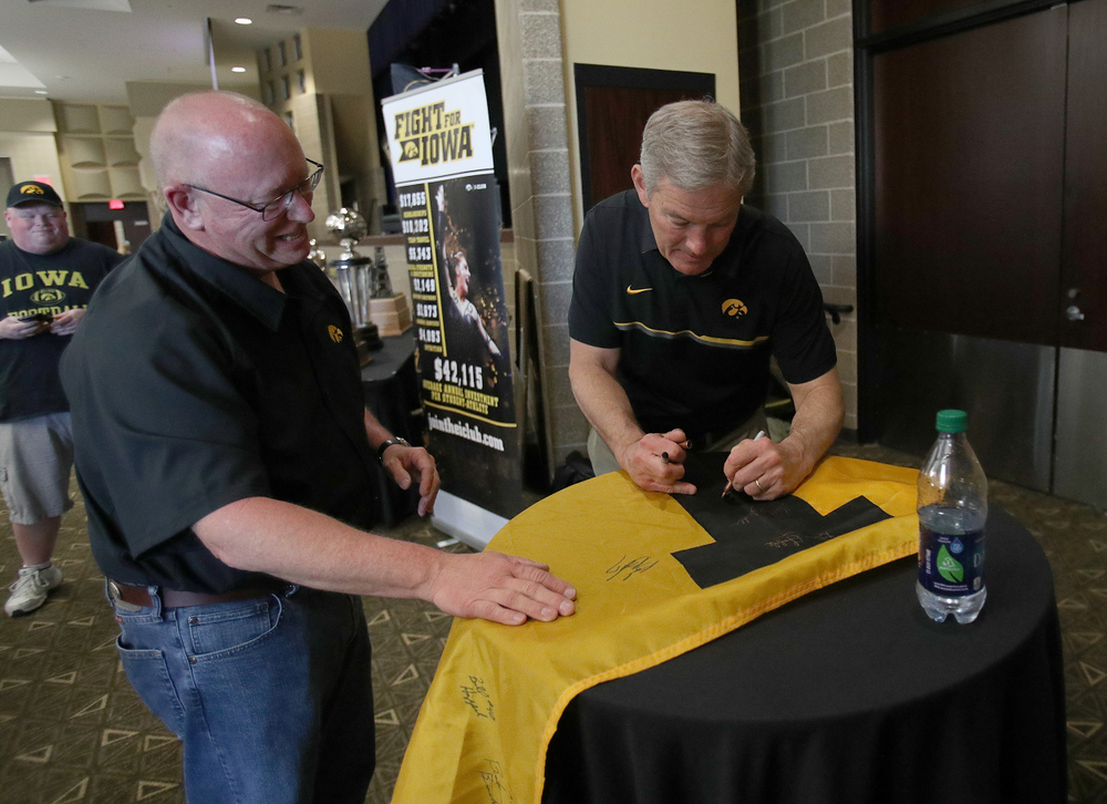 Kirk Ferentz -- Hawkeye Fan Event at the Quad-Cities Waterfront Convention Center in Bettendorf, Iowa, on May 15, 2019.