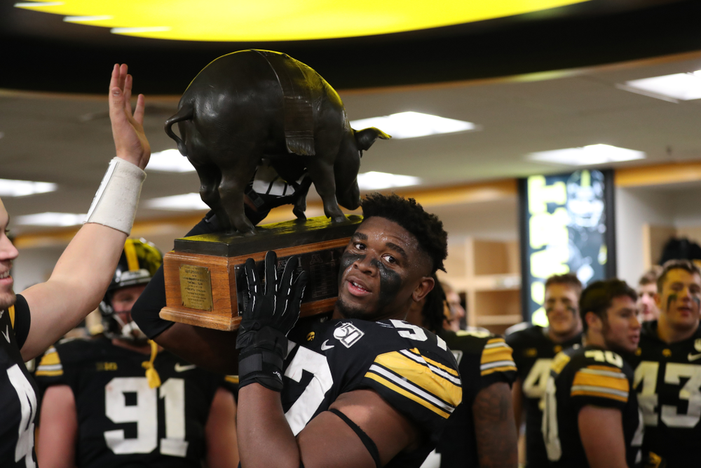 Iowa Hawkeyes defensive end Chauncey Golston (57) against Minnesota Saturday, September 28, 2019 at Kinnick Stadium. (Max Allen/hawkeyesports.com)