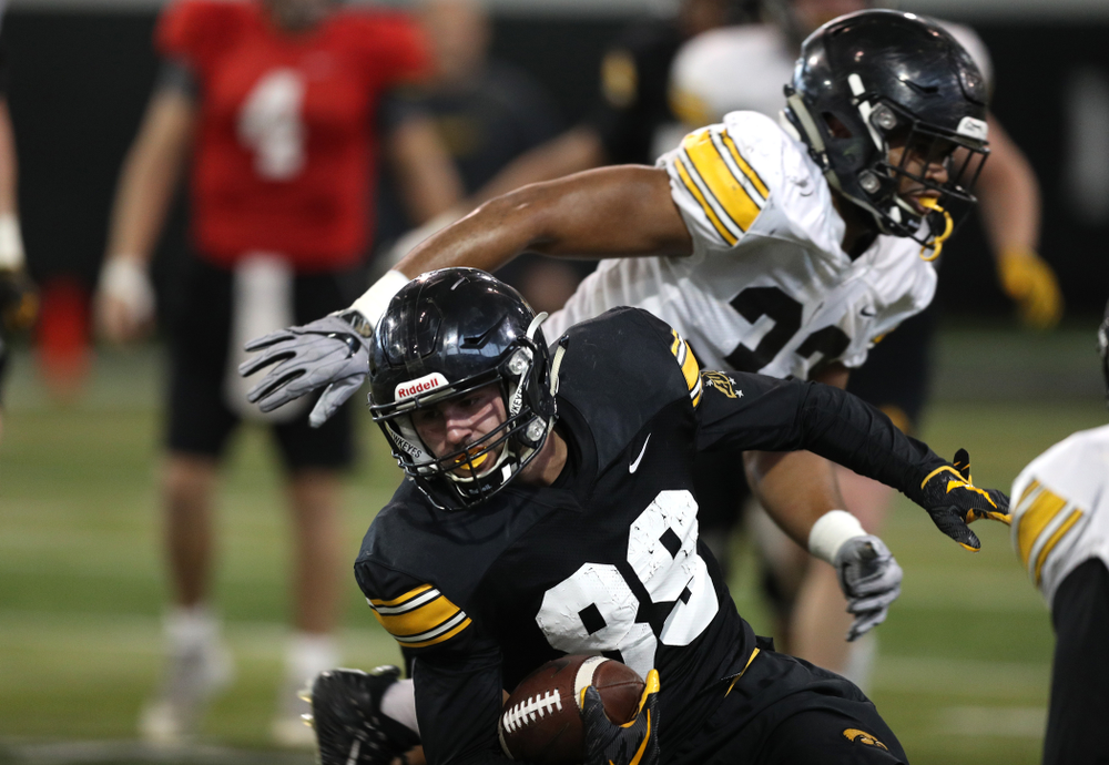 Iowa Hawkeyes wide receiver Nico Ragaini (89) during practice Wednesday, December 12, 2018 at the Hansen Football Performance Center in preparation for the Outback Bowl game against Mississippi State. (Brian Ray/hawkeyesports.com)