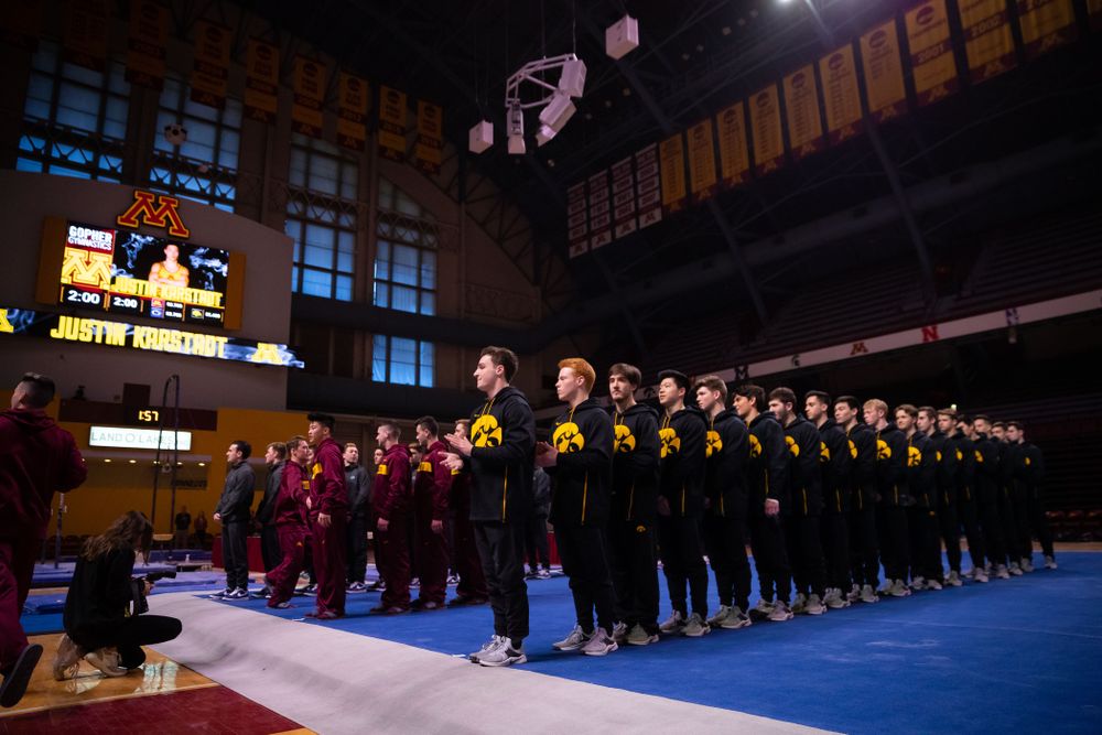 The Iowa Hawekeys against Minnesota and Penn State at the Maturi Pavilion Saturday, March 23, 2019 in Minneapolis, Minn. (C. Morgan Engel/Freelance)
