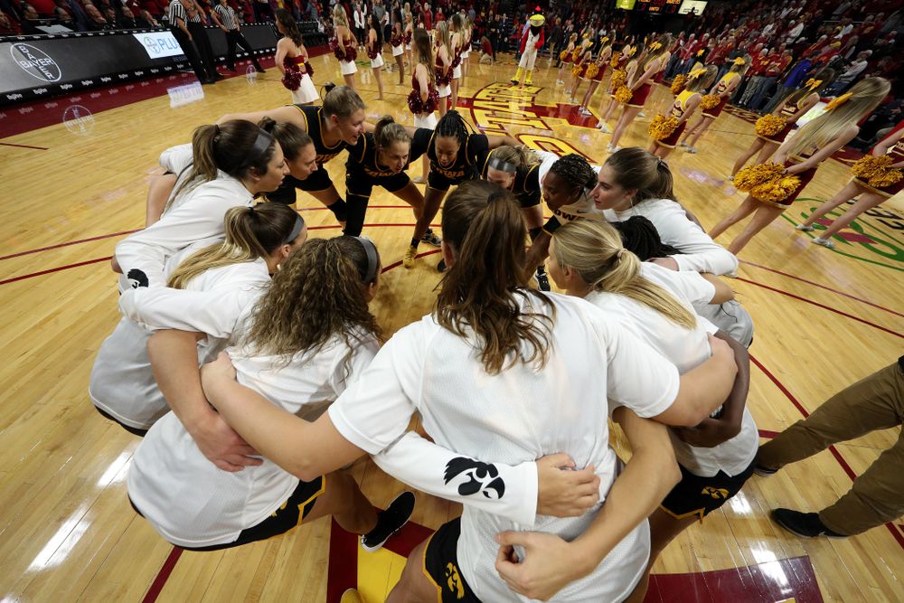 The Iowa Hawkeyes against the Iowa State Cyclones Wednesday, December 11, 2019 at Hilton Coliseum in Ames, Iowa(Brian Ray/hawkeyesports.com)