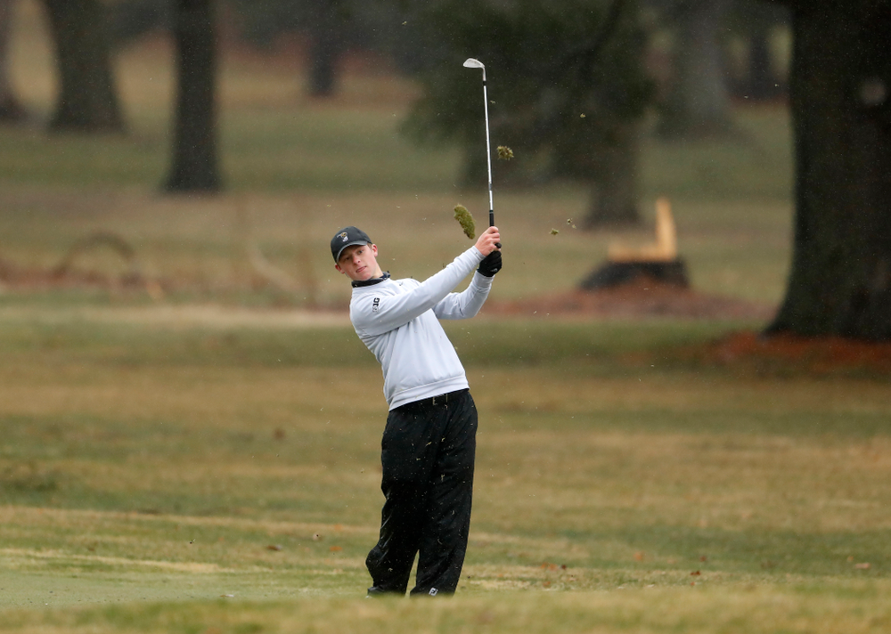 Iowa's Benton Weinberg during day two of the 2018 Hawkeye Invitational Friday, April 13, 2018 at Finkbine Golf Course. (Brian Ray/hawkeyesports.com)