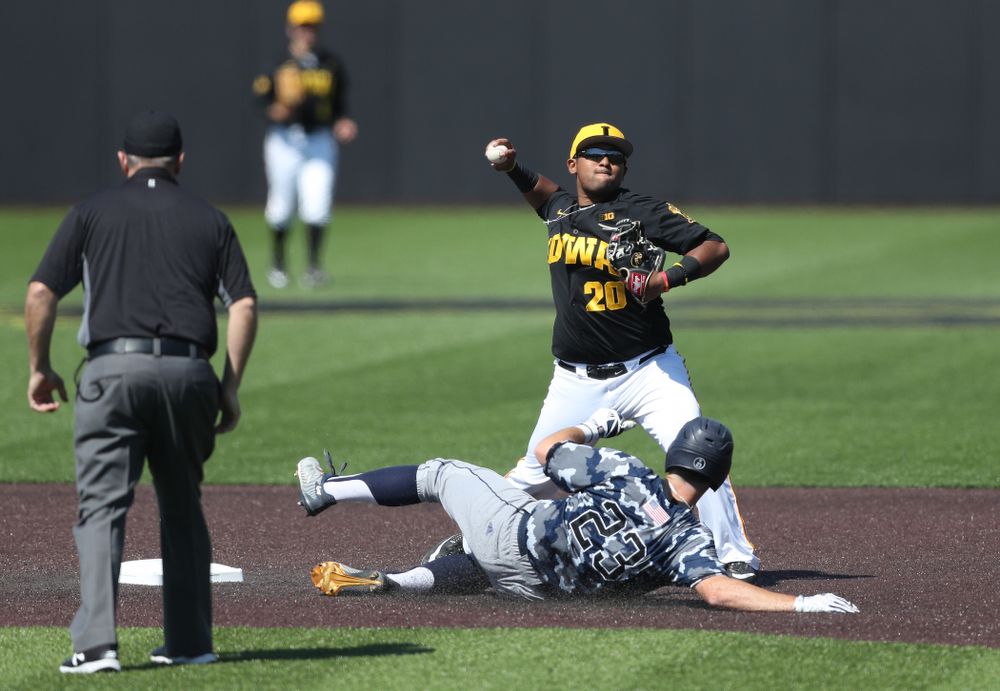 Iowa Hawkeyes Izaya Fullard (20) during game two against UC Irvine Saturday, May 4, 2019 at Duane Banks Field. (Brian Ray/hawkeyesports.com)