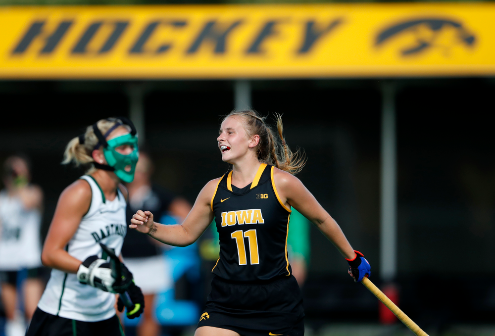 Iowa Hawkeyes Katie Birch (11) against Dartmouth Friday, August 31, 2018 at Grant Field. (Brian Ray/hawkeyesports.com)