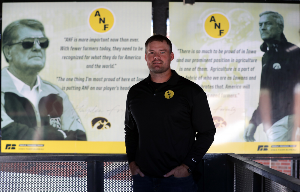 ANF Honoree Matt Kroul Tuesday, October 8, 2019 in the ANF Plaza at Kinnick Stadium. (Brian Ray/hawkeyesports.com)