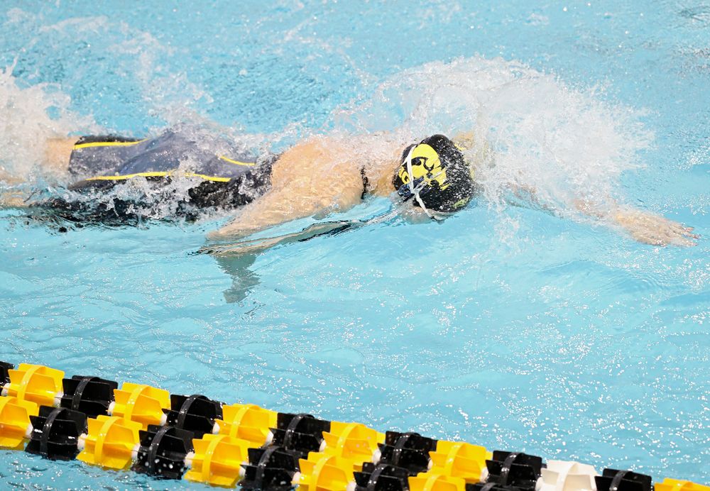 Iowa’s Madilyn Ziegert swims the women’s 50 yard freestyle preliminary event during the 2020 Women’s Big Ten Swimming and Diving Championships at the Campus Recreation and Wellness Center in Iowa City on Thursday, February 20, 2020. (Stephen Mally/hawkeyesports.com)