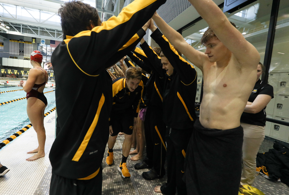 Will Brenner is introduced during senior day before a double dual against Wisconsin and Northwestern Saturday, January 19, 2019 at the Campus Recreation and Wellness Center. (Brian Ray/hawkeyesports.com)