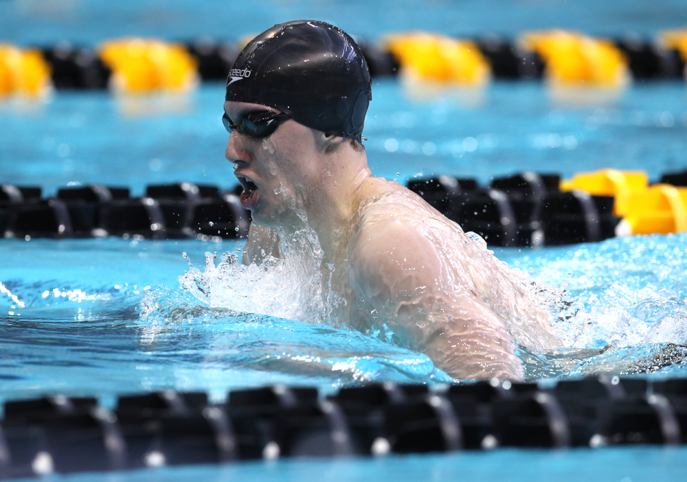 Iowa's Dolan Craine competes in the 400-yard IM on the third day at the 2019 Big Ten Swimming and Diving Championships Thursday, February 28, 2019 at the Campus Wellness and Recreation Center. (Brian Ray/hawkeyesports.com)