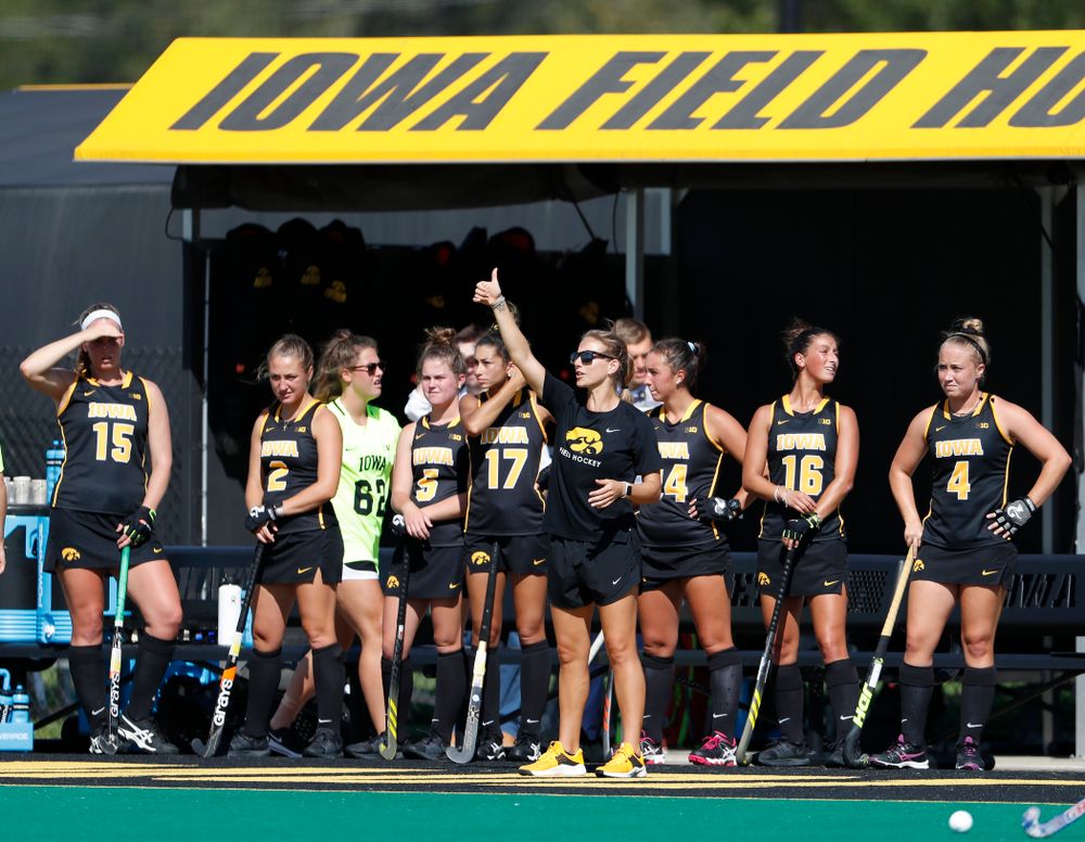 Iowa Hawkeyes assistant coach Roz Ellis against the Penn Quakers Friday, September 14, 2018 at Grant Field. (Brian Ray/hawkeyesports.com)