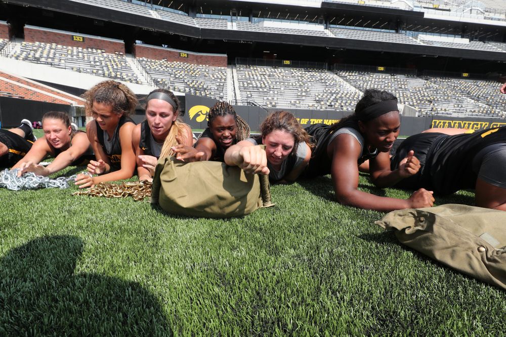 The Iowa WomenÕs Basketball Team participates in the The Program Tuesday, September 17, 2019 at Kinnick Stadium (Brian Ray/hawkeyesports.com)