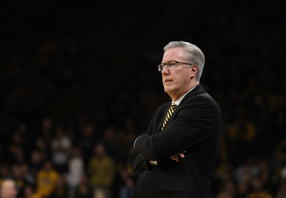Iowa Hawkeyes head coach Fran McCaffery against the Northwestern Wildcats Sunday, February 10, 2019 at Carver-Hawkeye Arena. (Brian Ray/hawkeyesports.com)