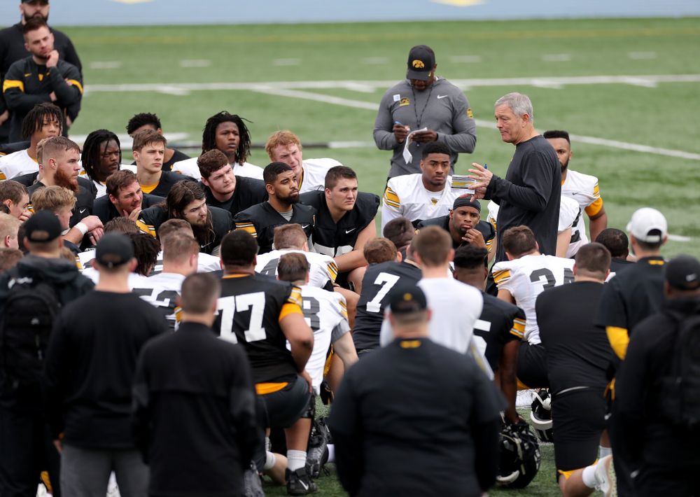 Iowa Hawkeyes head coach Kirk Ferentz during practice Sunday, December 22, 2019 at Mesa College in San Diego. (Brian Ray/hawkeyesports.com)