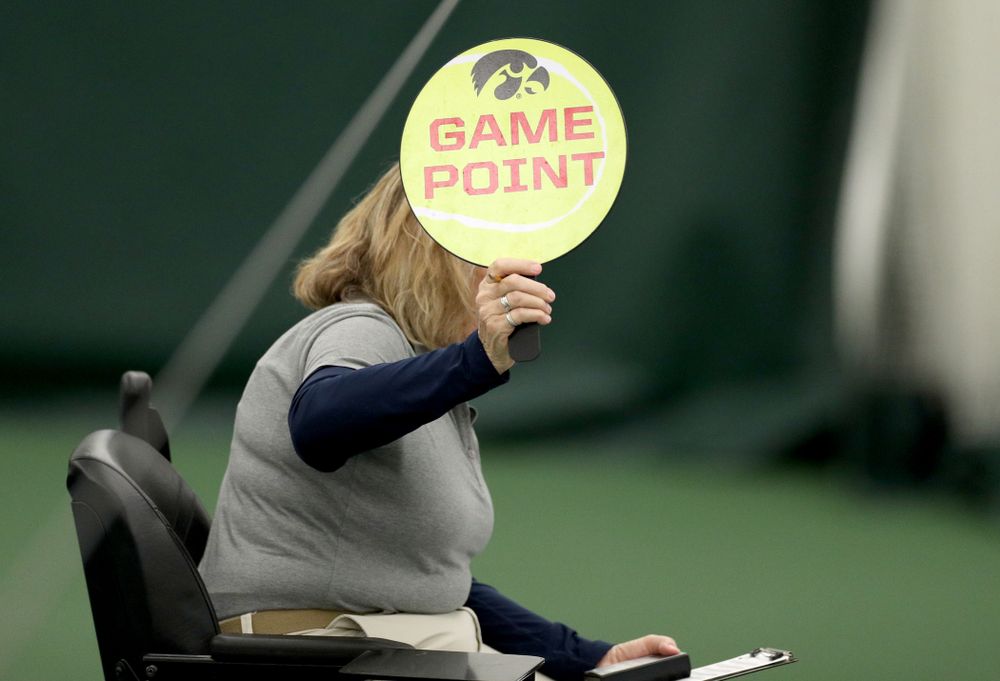 against Cornell Sunday, March 8, 2020 at the Hawkeye Tennis and Recreation Center. (Brian Ray/hawkeyesports.com)