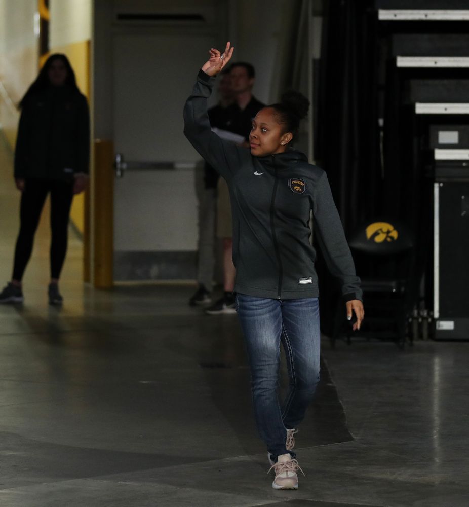 Iowa Hawkeyes guard Tania Davis (11) during the teamÕs Celebr-Eight event Wednesday, April 24, 2019 at Carver-Hawkeye Arena. (Brian Ray/hawkeyesports.com)
