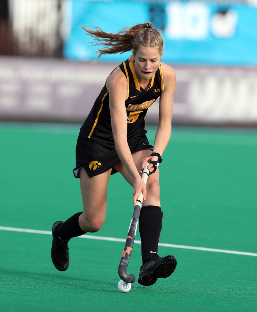 Iowa Hawkeyes Sofie Stribos (9) against Penn State in the 2019 Big Ten Field Hockey Tournament Championship Game Sunday, November 10, 2019 in State College. (Brian Ray/hawkeyesports.com)