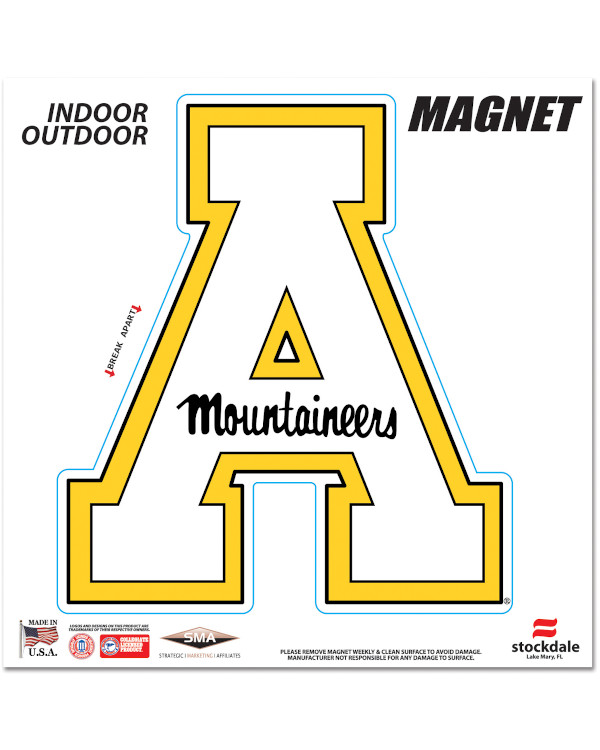 Appalachian State Mountaineers Block A Outdoor Magnet Appalachian State University Merchandise App State Apparel Appalachian State Gear Clothing App State Gifts Official Appalachian State Mountaineers Store