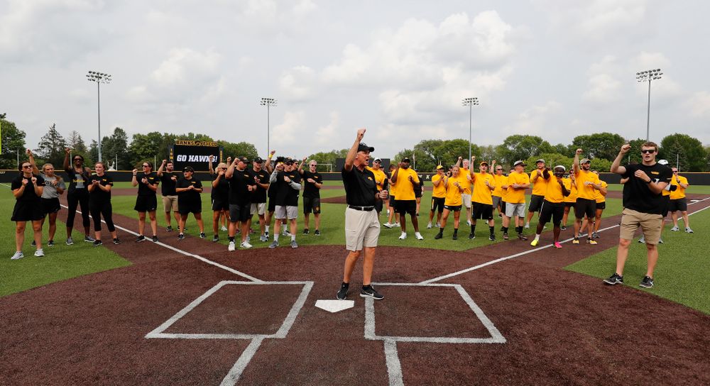 Director of Athletics Gary Barta during the Iowa Student Athlete Kickoff Kickball game Sunday, August 19, 2018 at Duane Banks Field. (Brian Ray/hawkeyesports.com)
