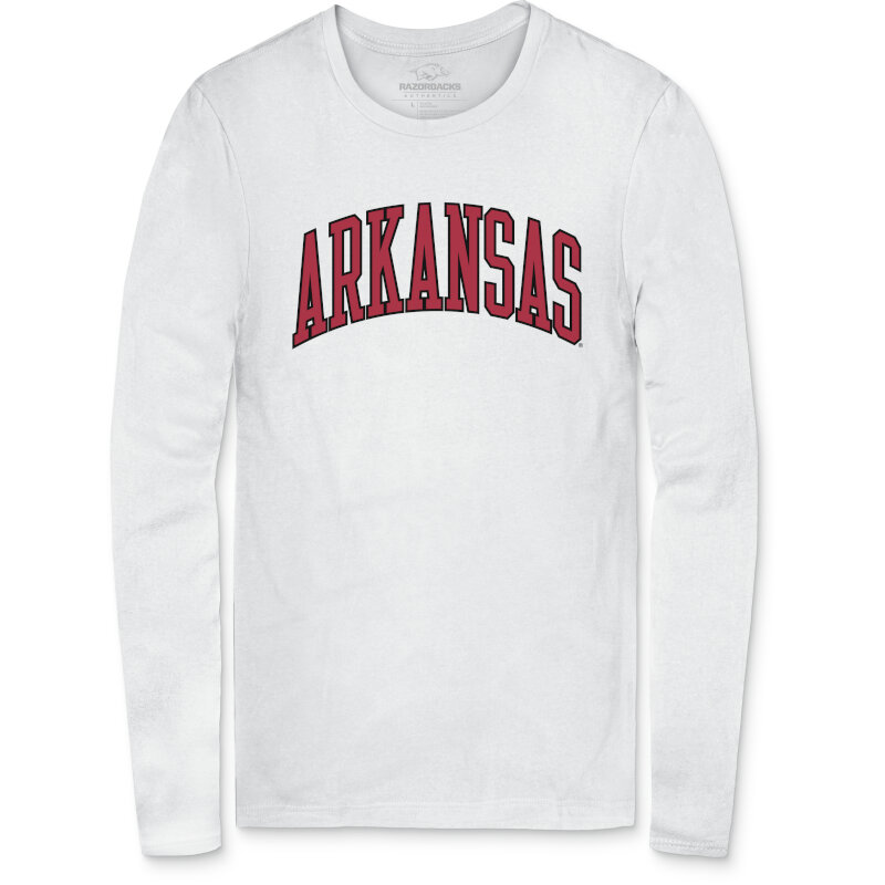 Official Arkansas Razorbacks Team Arch Two Color Men's Long ...