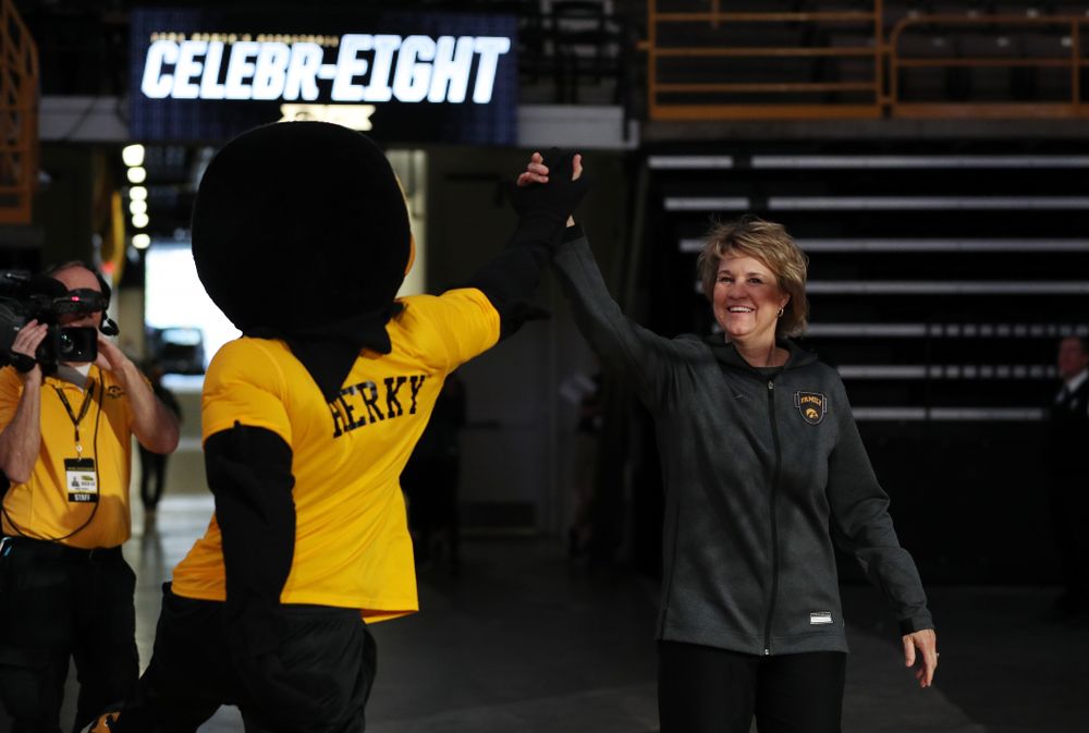 Iowa Hawkeyes head coach Lisa Bluder during the teamÕs Celebr-Eight event Wednesday, April 24, 2019 at Carver-Hawkeye Arena. (Brian Ray/hawkeyesports.com)