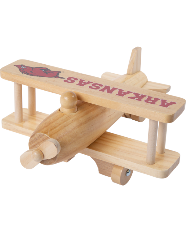 wooden biplane toy