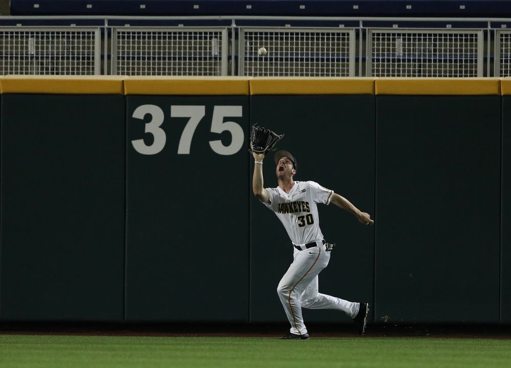 Iowa Hawkeyes Connor McCaffery (30) against the Minnesota Golden Gophers in the Big Ten Baseball Tournament Friday, May 24, 2019 at TD Ameritrade Park in Omaha, Neb. (Brian Ray/hawkeyesports.com)