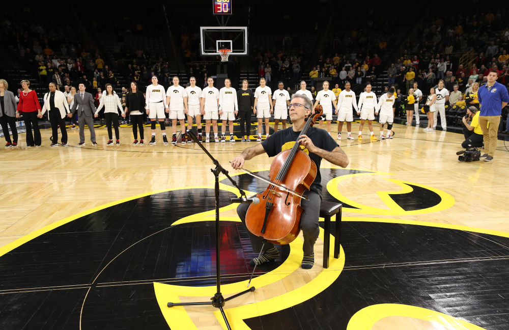 The "National Anthem" before the Iowa Hawkeyes game against the Purdue Boilermakers Sunday, January 27, 2019 at Carver-Hawkeye Arena. (Brian Ray/hawkeyesports.com)