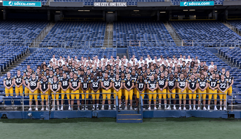 The 2019 Hawkeye Football Holiday Bowl Team Wednesday, December 25, 2019 at SDCCU Stadium in San Diego. (Brian Ray/hawkeyesports.com)