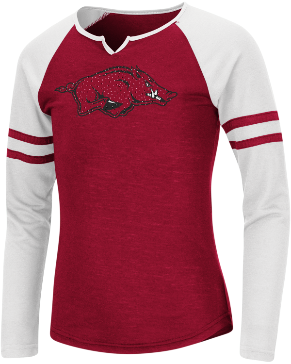 Arkansas Razorbacks Girls Andy Long Sleeve T Shirt Arkansas
