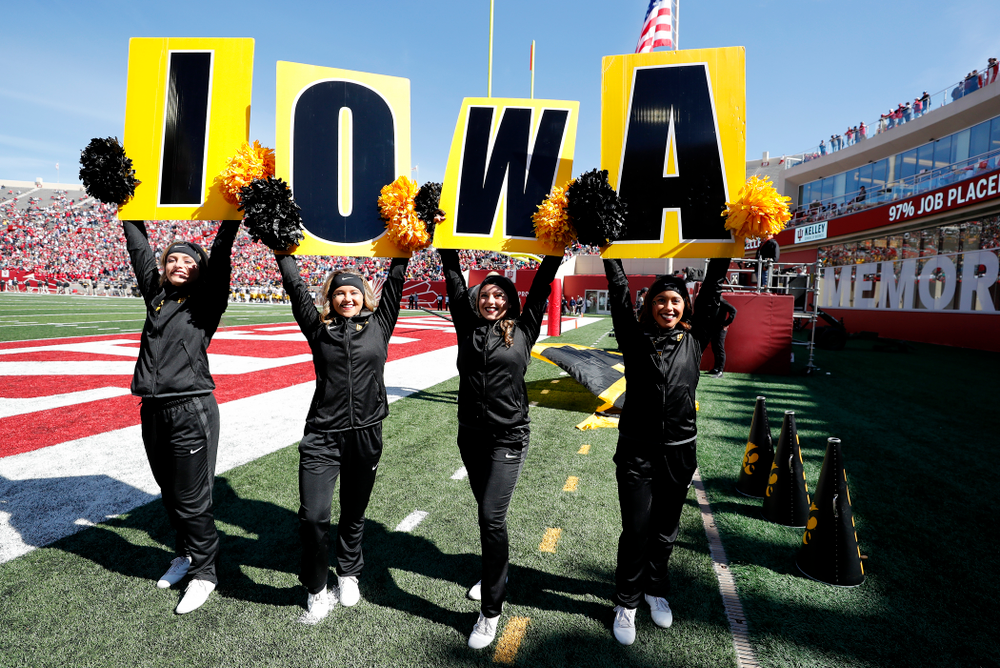 The Iowa Spirit Squad against the Indiana Hoosiers Saturday, October 13, 2018 at Memorial Stadium, in Bloomington, Ind. (Brian Ray/hawkeyesports.com)