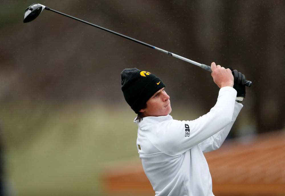 Iowa's Sam Meuret during day two of the 2018 Hawkeye Invitational Friday, April 13, 2018 at Finkbine Golf Course. (Brian Ray/hawkeyesports.com)