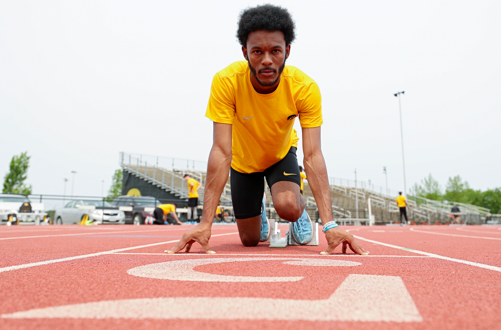 Iowa’s Mar’yea Harris at Francis X. Cretzmeyer Track in Iowa City on Friday, May 31, 2019. (Stephen Mally/hawkeyesports.com)