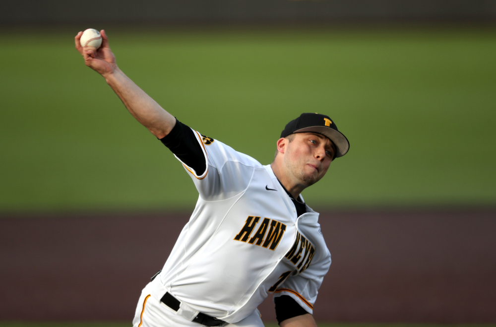 Iowa Hawkeyes Cole McDonald (11) during game one against UC Irvine Friday, May 3, 2019 at Duane Banks Field. (Brian Ray/hawkeyesports.com)