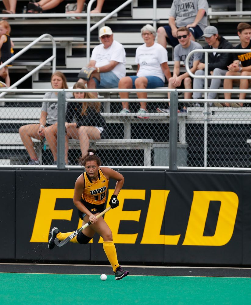 Iowa Hawkeyes Mya Christopher (18) against Ball State Sunday, September 2, 2018 at Grant Field. (Brian Ray/hawkeyesports.com)