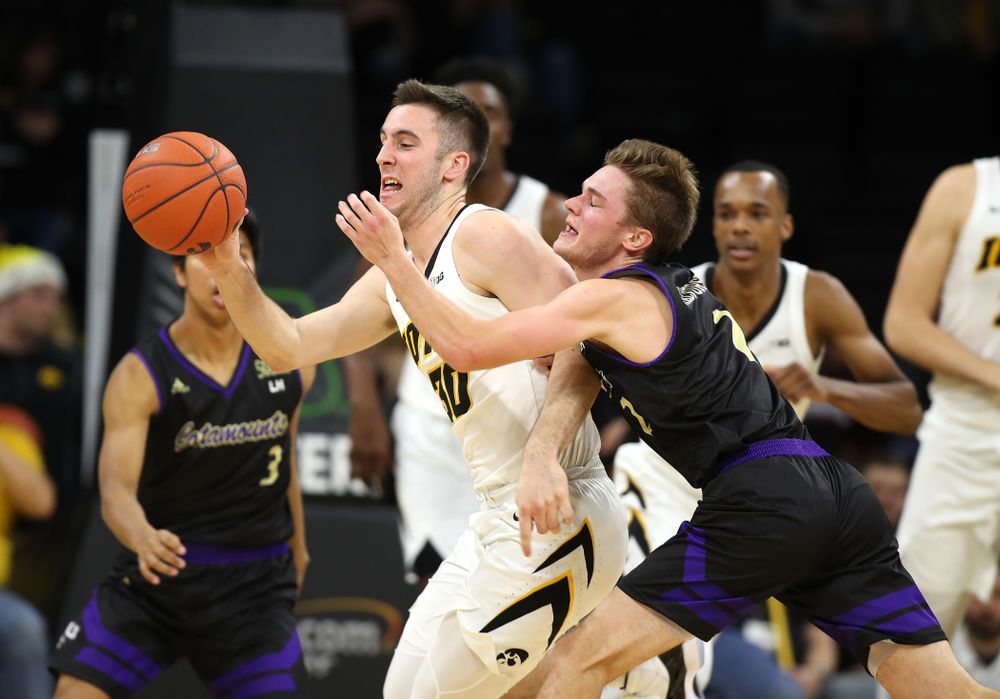 Iowa Hawkeyes guard Connor McCaffery (30) against the Western Carolina Catamounts Tuesday, December 18, 2018 at Carver-Hawkeye Arena. (Brian Ray/hawkeyesports.com)