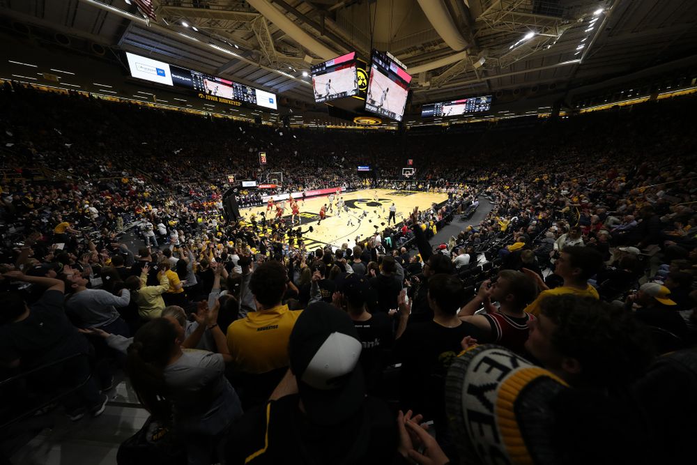 The Iowa Hawkeyes against the Iowa State Cyclones in the Iowa Corn Cy-Hawk Series Thursday, December 6, 2018 at Carver-Hawkeye Arena. (Brian Ray/hawkeyesports.com)