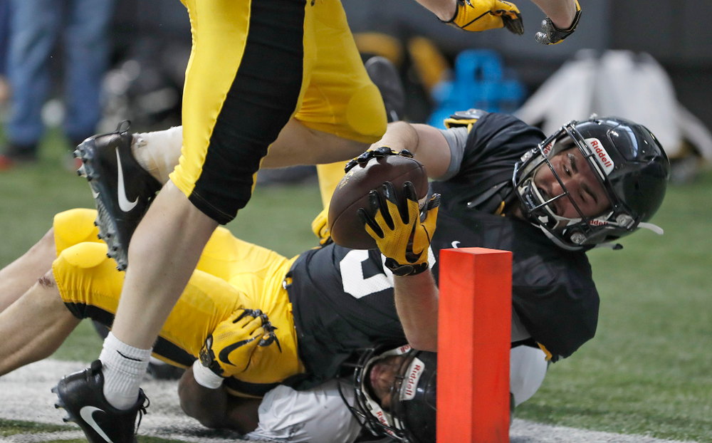 Nico Ragaini -- University of Iowa spring football practice No. 6 on March 31, 2018, in Iowa City, Iowa. (Darren Miller/hawkeyesports.com)