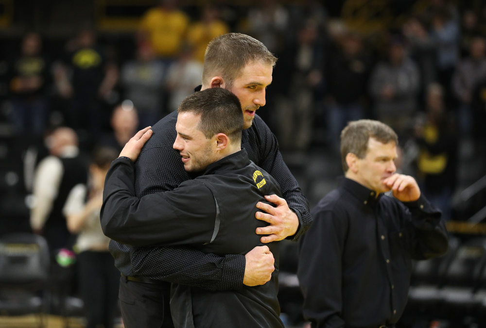 Iowa’s Danny Murphy during senior day activities Sunday, February 23, 2020 at Carver-Hawkeye Arena. (Brian Ray/hawkeyesports.com)