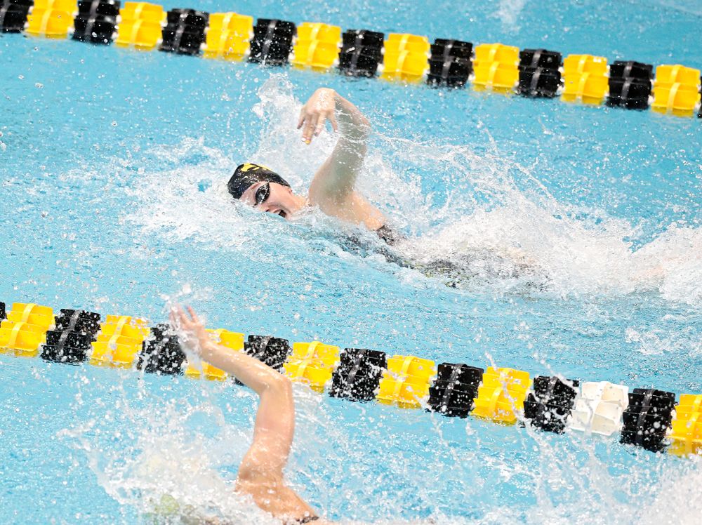 Iowa’s Samantha Sauer swims the women’s 50 yard freestyle preliminary event during the 2020 Women’s Big Ten Swimming and Diving Championships at the Campus Recreation and Wellness Center in Iowa City on Thursday, February 20, 2020. (Stephen Mally/hawkeyesports.com)