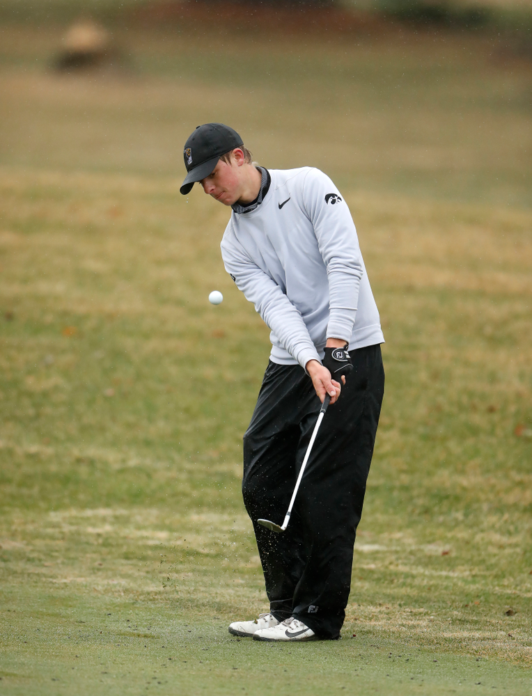 Iowa's Benton Weinberg during day two of the 2018 Hawkeye Invitational Friday, April 13, 2018 at Finkbine Golf Course. (Brian Ray/hawkeyesports.com)