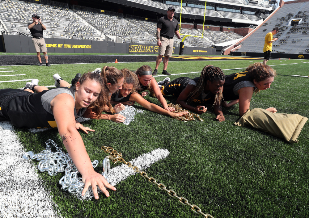 The Iowa WomenÕs Basketball Team participates in the The Program Tuesday, September 17, 2019 at Kinnick Stadium (Brian Ray/hawkeyesports.com)
