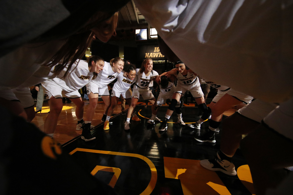 The Iowa Hawkeyes before their game against the Rutgers Scarlet Knights Wednesday, January 23, 2019 at Carver-Hawkeye Arena. (Brian Ray/hawkeyesports.com)