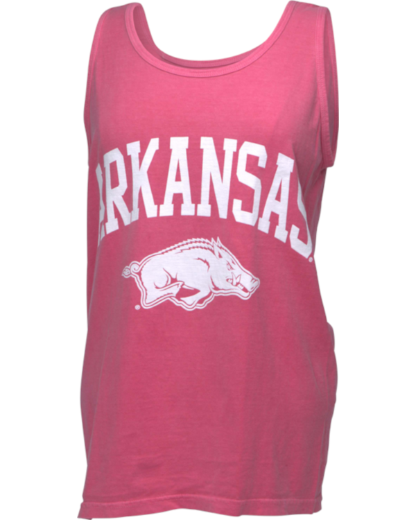 Arkansas Razorbacks Comfort Colors Arched Running Razorback Tank