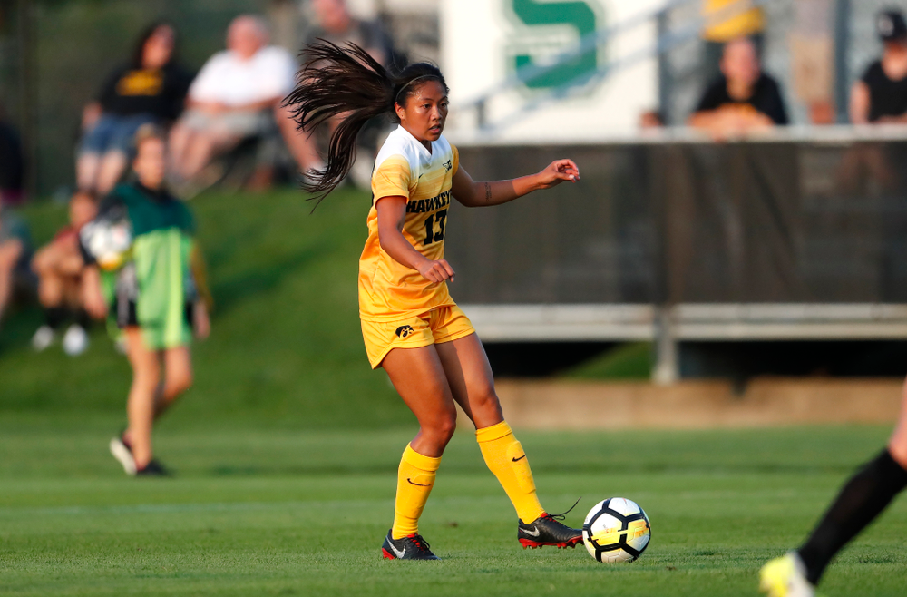 Iowa Hawkeyes Bianca Acuario (13) against the Missouri Tigers Friday, August 17, 2018 at the Iowa Soccer Complex. (Brian Ray/hawkeyesports.com)