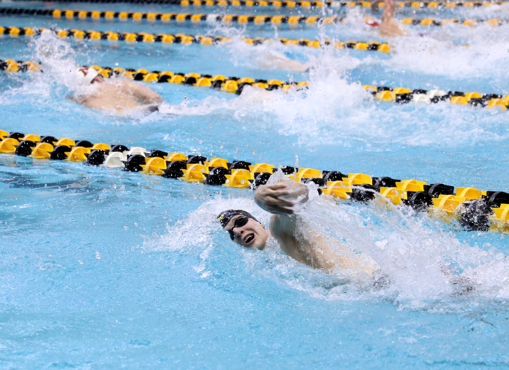 Iowa's Ben Colin competes in the 200-yard freestyle on the third day at the 2019 Big Ten Swimming and Diving Championships Thursday, February 28, 2019 at the Campus Wellness and Recreation Center. (Brian Ray/hawkeyesports.com)