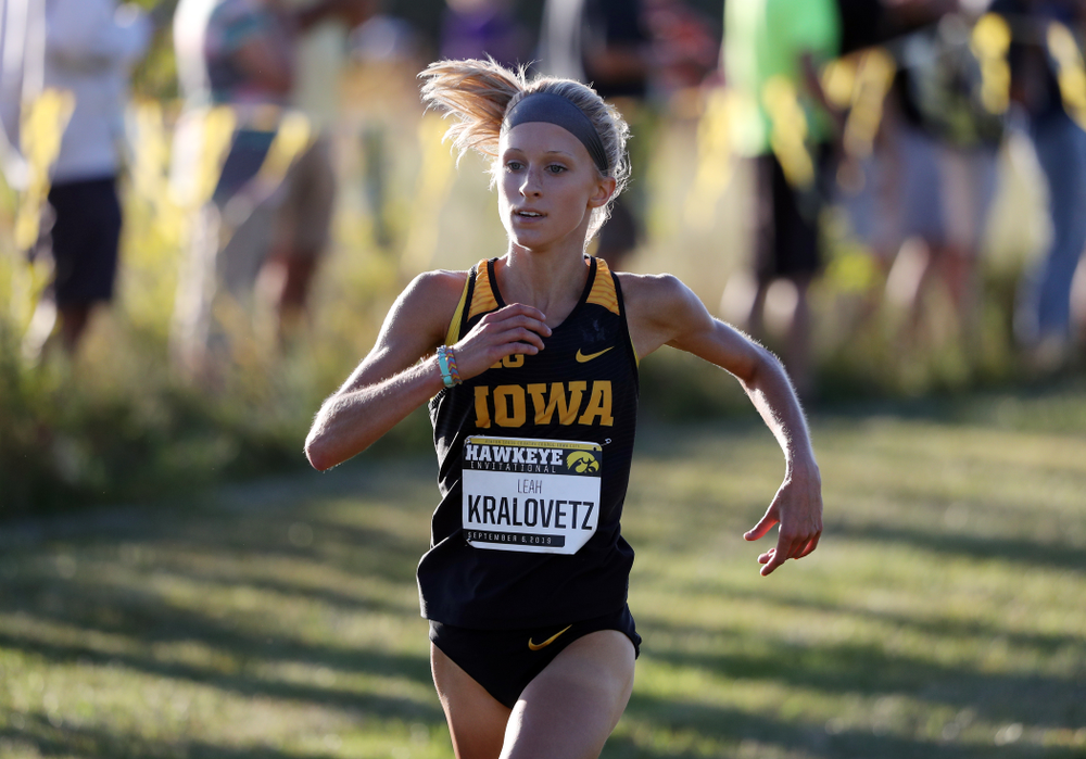 IowaÕs Leah Kralovetz runs in the 2019 Hawkeye Invitational Friday, September 6, 2019 at the Ashton Cross Country Course. (Brian Ray/hawkeyesports.com)